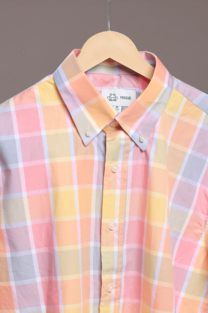 Morning Dew Checks – Men’s Regular Fit Cotton Shirt