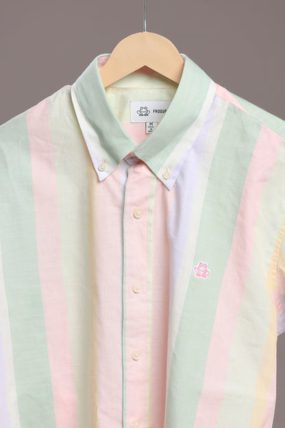 Multicolor Linen Stripe Shirt – Regular Fit