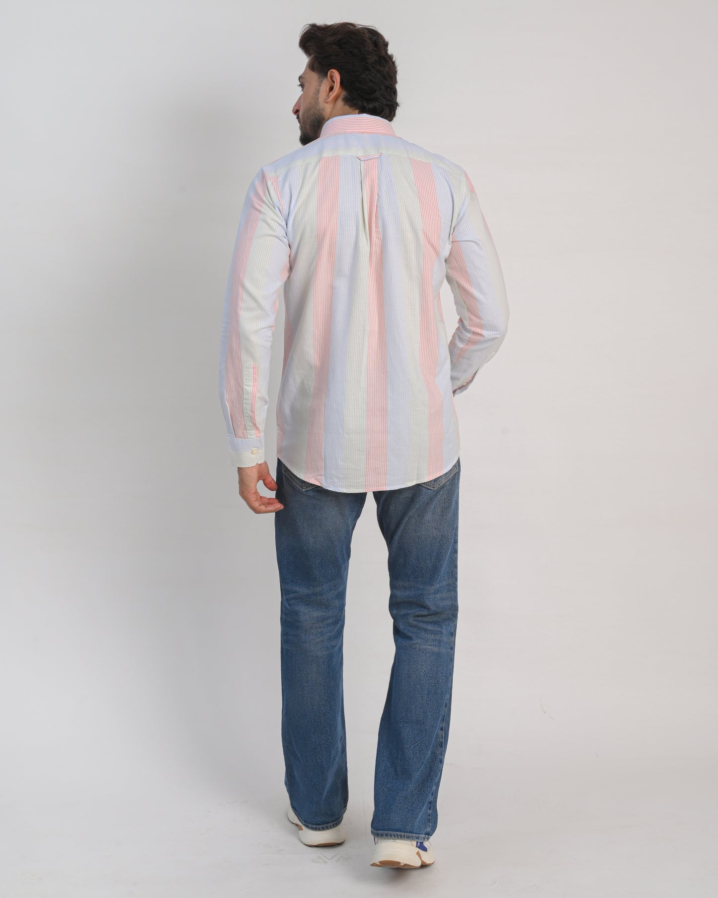 Stripe Oxford Regular Fit Shirt – Blush Pink & Sky Blue